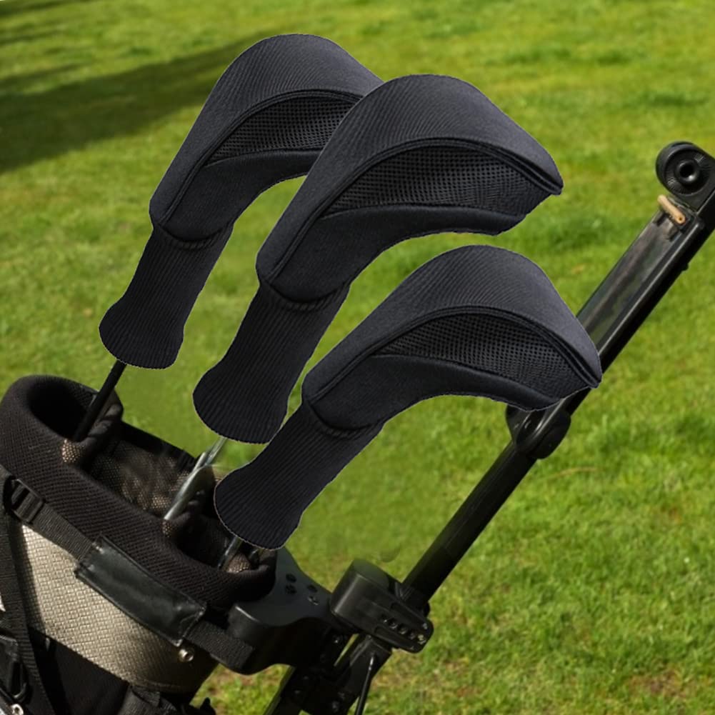 Fundas para Palos de Golf - 3 Fundas para Cabezas de Golf para Maderas de Calle de Conductor | Driver Hybrids - Accesorios de Golf de Cuello Largo para Hombres, Mujeres, niños y niñas