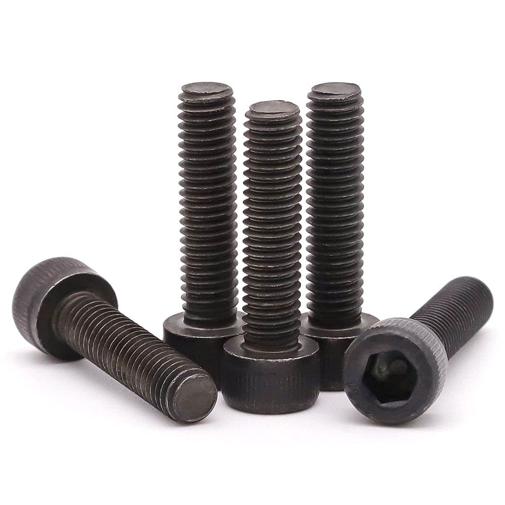 M10-1.5 x 25mm (10 Pack) Alloy Steel Socket Head Cap Screws Grade 12.9 Black Oxide Finish Full Thread