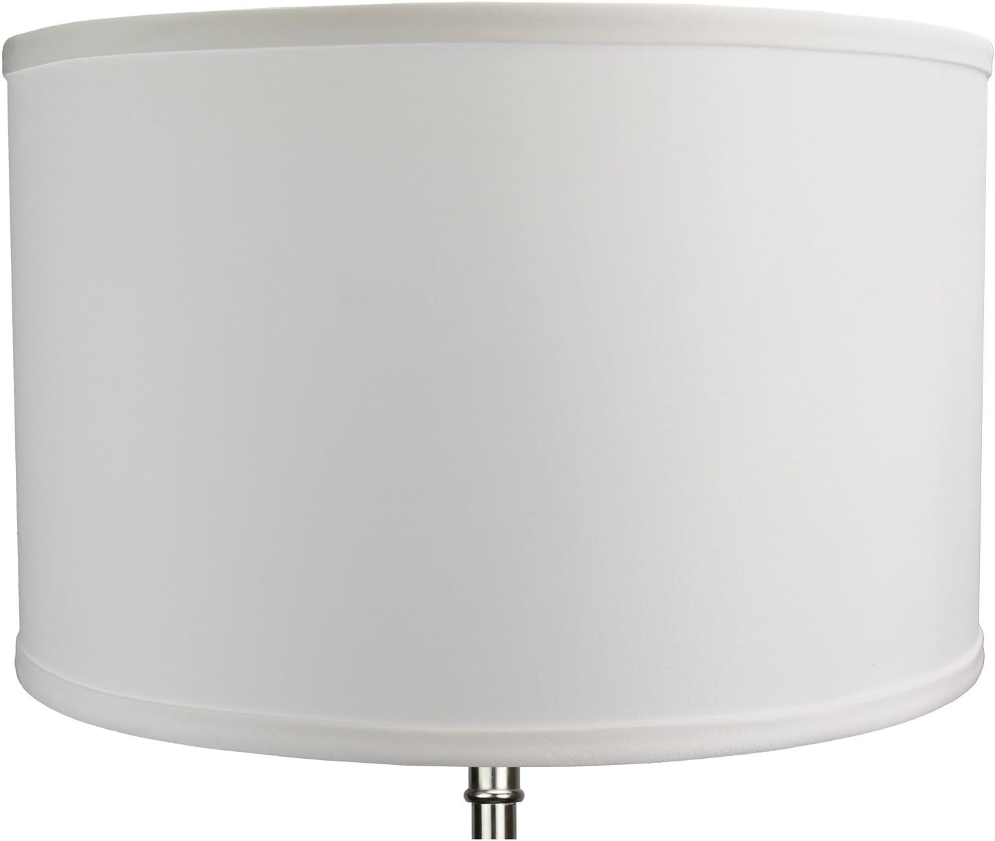FenchelShades.com 16" Top Diameter x 16" Bottom Diameter 10" Height Lampshade USA Made (White)