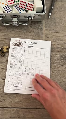 Jeu de domino mexicain train double 12 en coffret bois