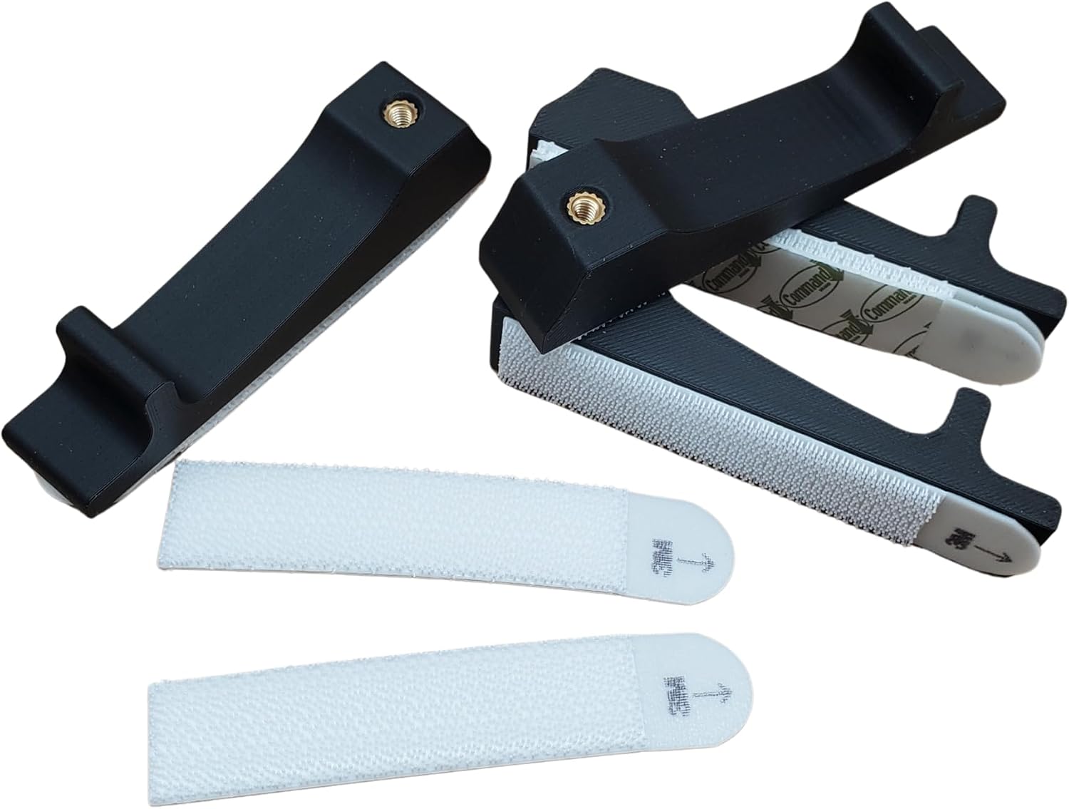 'Just Hanging Pegboards' Pegboard Wall Mounting Hardware, Compatible with IKEA SKADIS, Compatible with Command Strips. No Wall Holes Required. Pegboard Screws not Included. (Matte White)