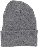 DS Plain Knit Cap Cold Winter Cuff Beanie (40+ Multi Color Available) (Light Gray)