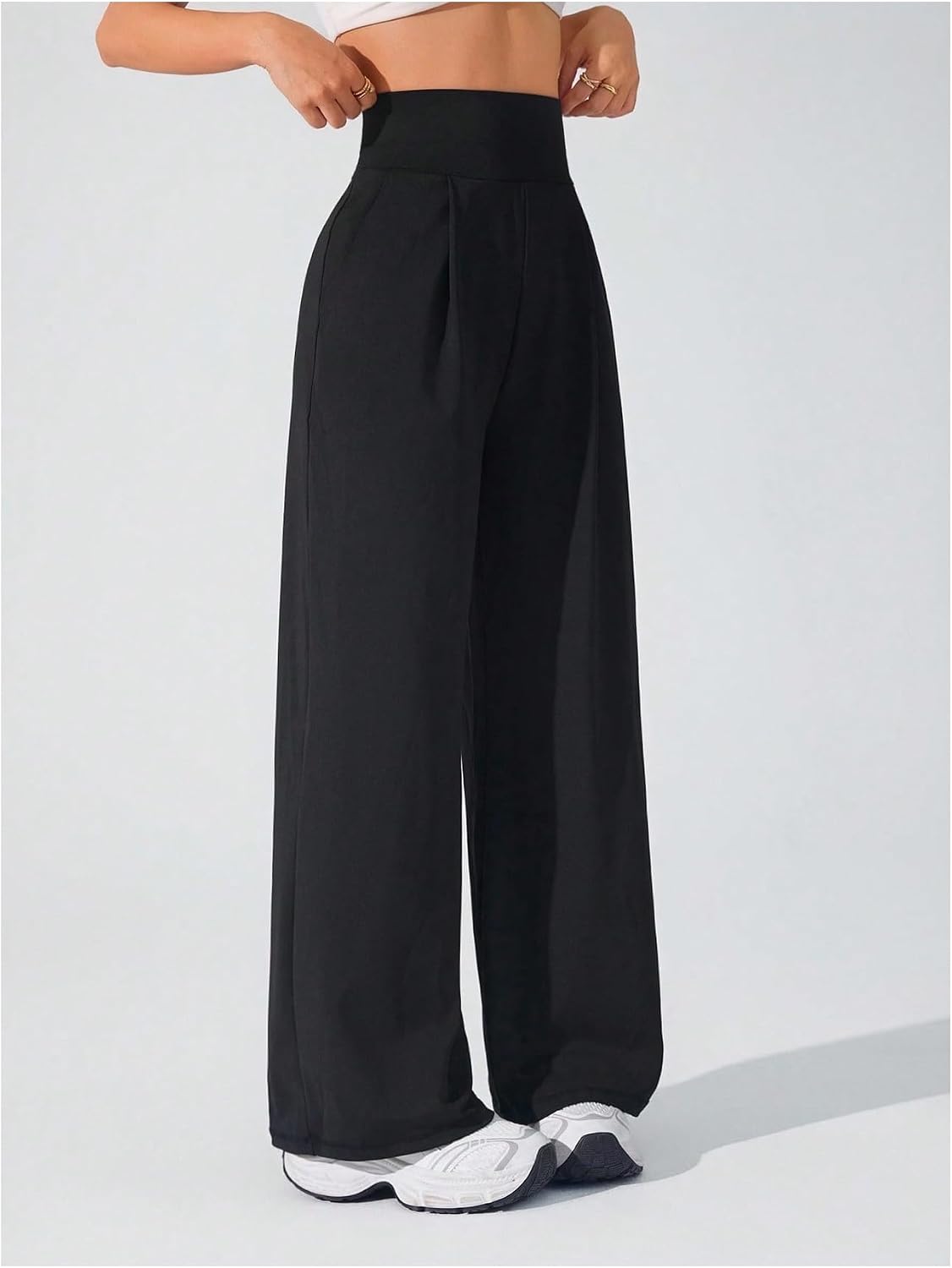 SHENHE Women's Wide Leg Yoga Pants Stretch High Waisted Tummy Control Casual Work Dress Pants