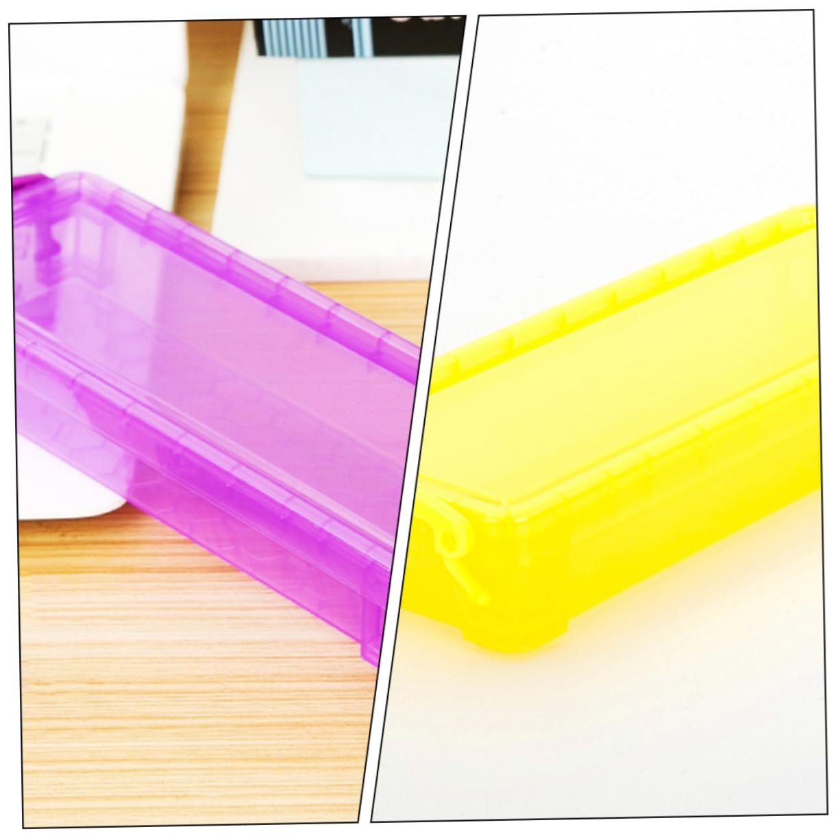 Boite A Crayon de Rangement en Plastique 8 Pièces Portable