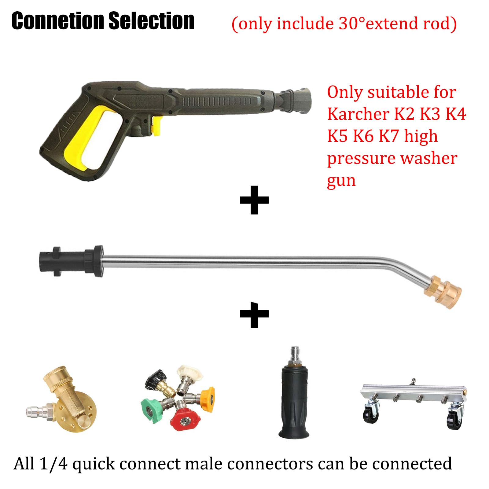 Pistolet Pulvérisateur Haute Pression 140 Bars Pour Nettoyeur Haute Pression Karcher K2 K3 K4 K5 K6 K7 Avec Buse Reglable 470 X 40 Mm 98195366 Pistolet Pulvérisateur Haute Pression 140 Bars Pour Nettoyeur Haute Pression Karcher K2 K3 K4 K5 K6 K7 Avec Buse Reglable 470 X 40 Mm 98195366