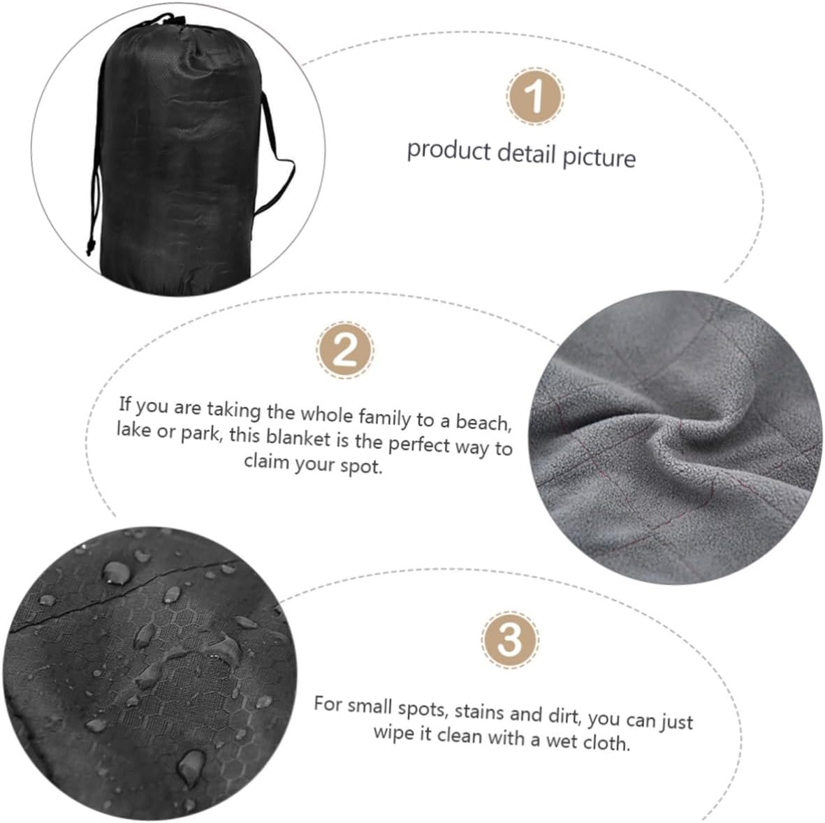 Outdoor Camping Blanket Warm Fleece Nap Blanket for Picnics for Festivals Hiking Seasons