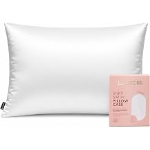 LUCE Satin Pillow case Premium 600 Thread Count Silky Comfort for Hair and Skin Similar to Silk Pillow Cases for Beauty Sleep, Cooling and Breathable Hidden Closure, Standard Size 20 x 26