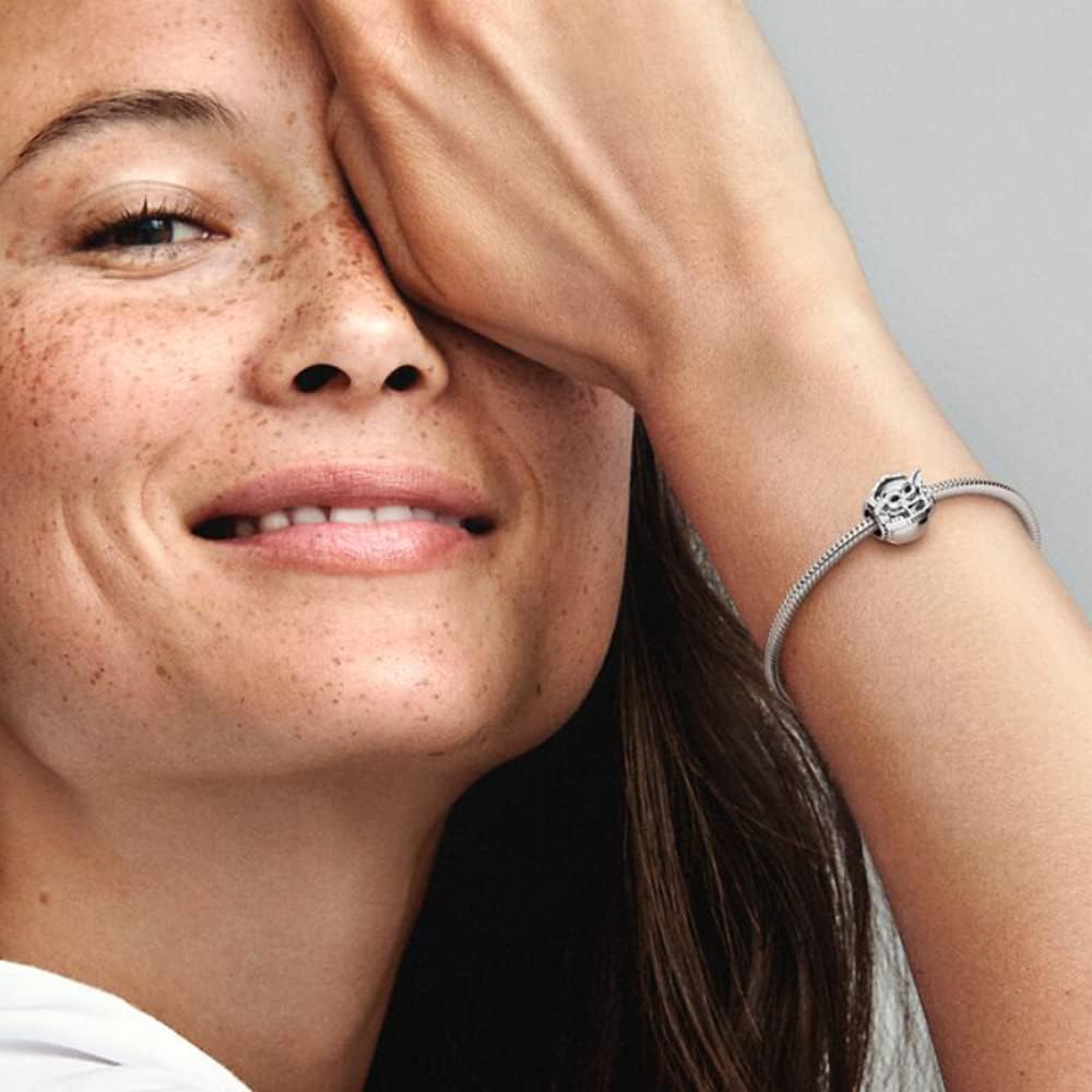 Cartoon Animal Sterling Silver Charm for Women's Jewelry Gifts - Pandora Compatible - Green Cartoon Star Shape with Yoda (Star Wars) - Image 6