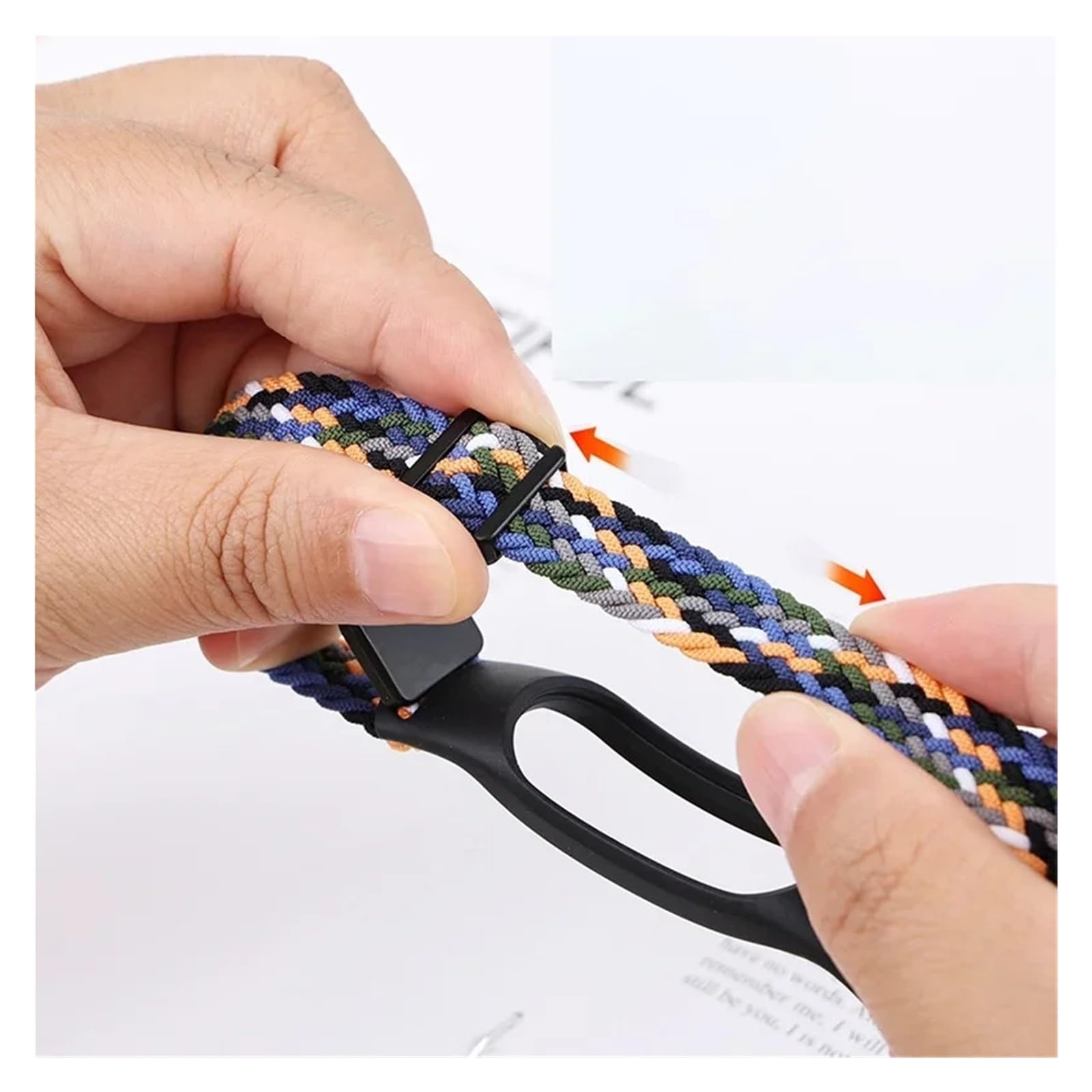 JDIME Cingcio intrecciato per Xiaomi Mi Band 8 Elastic Nylon Solo Loop Watch Bracciale con fibbia magnetica a fascia magnetica per miband 8 NFC Watchbands