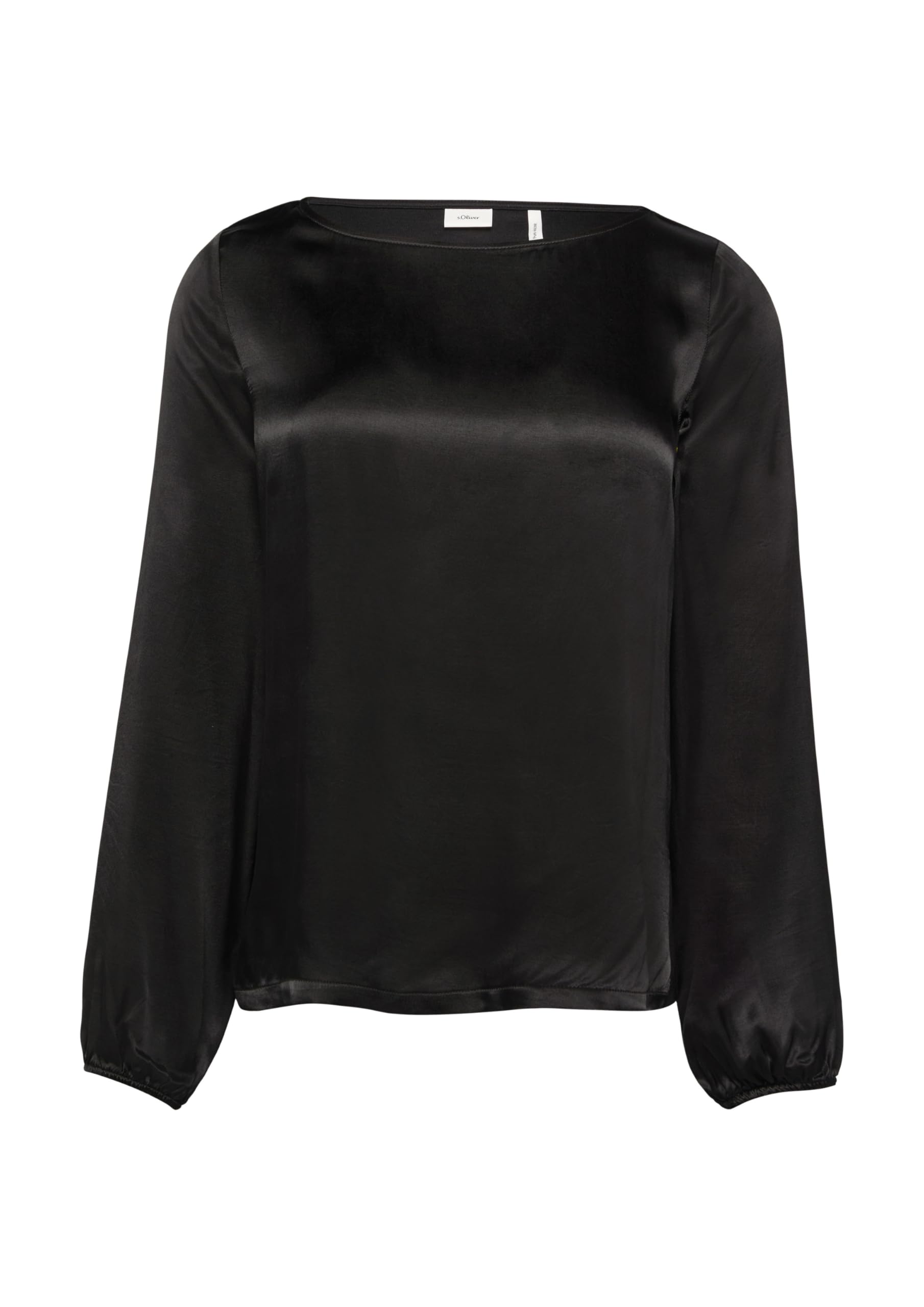 s.Oliver Damen Satiniertes Blusenshirt aus Viskose Blusenshirt Langarm (1er Pack)