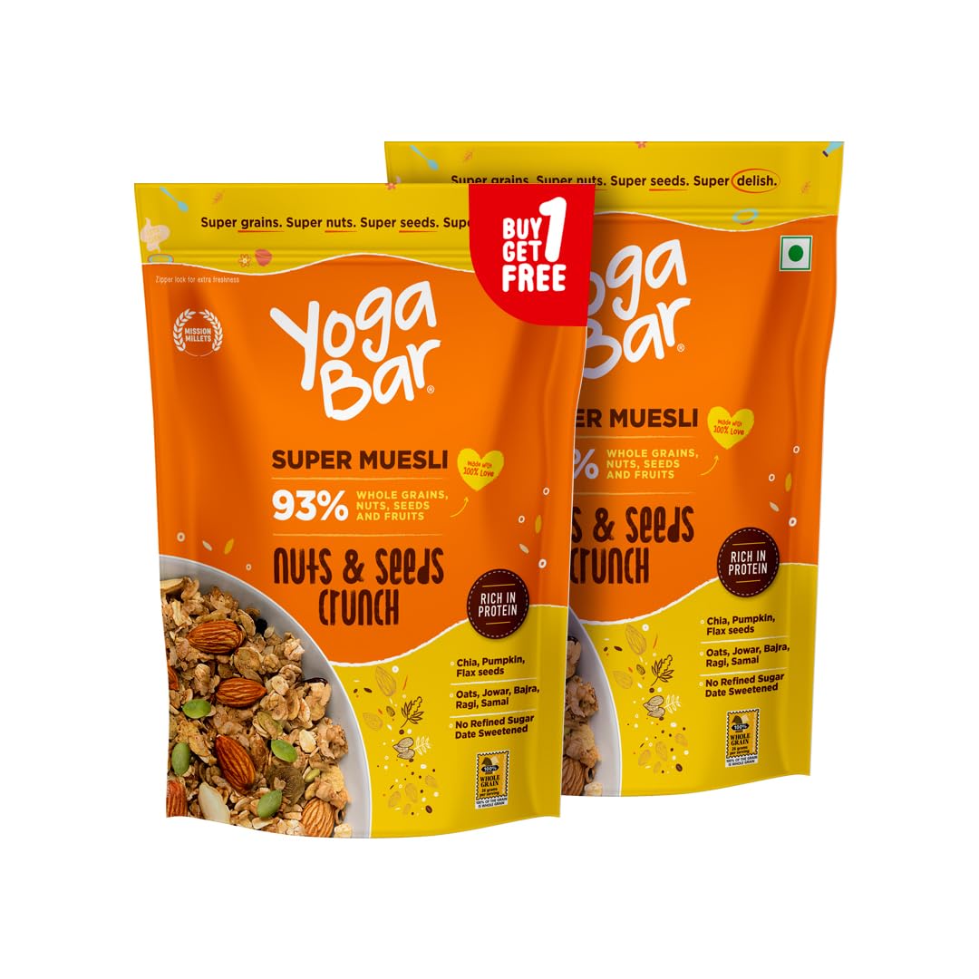 See full amazon price history chart for Yogabar Wholegrain Breakfast Muesli Nuts + Seeds with Flax and Chia Seeds, Muesli Nuts Delight Whole Grain, High Protein, High Fibre, No Refined Sugar, Contains Antioxidants, 400g Pack 2 Yogabar Wholegrain Breakfast Muesli Nuts + Seeds with Flax and Chia Seeds, Muesli Nuts Delight Whole Grain, High Protein, High Fibre, No Refined Sugar, Contains Antioxidants, 400g Pack 2 (B0CXNDV2KT) Amazon Price History, Amazon Price Tracker
