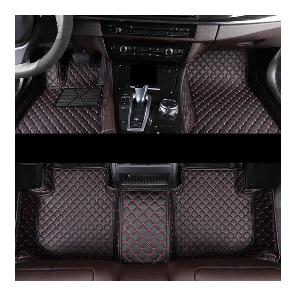 Generico Set tappetini Tappetini per Auto Personalizzati Tappeti per Soul Foot Coche Accessorie Accesorios Vehiculos per Completamente Impostati Tappeto tappetti | Black Red