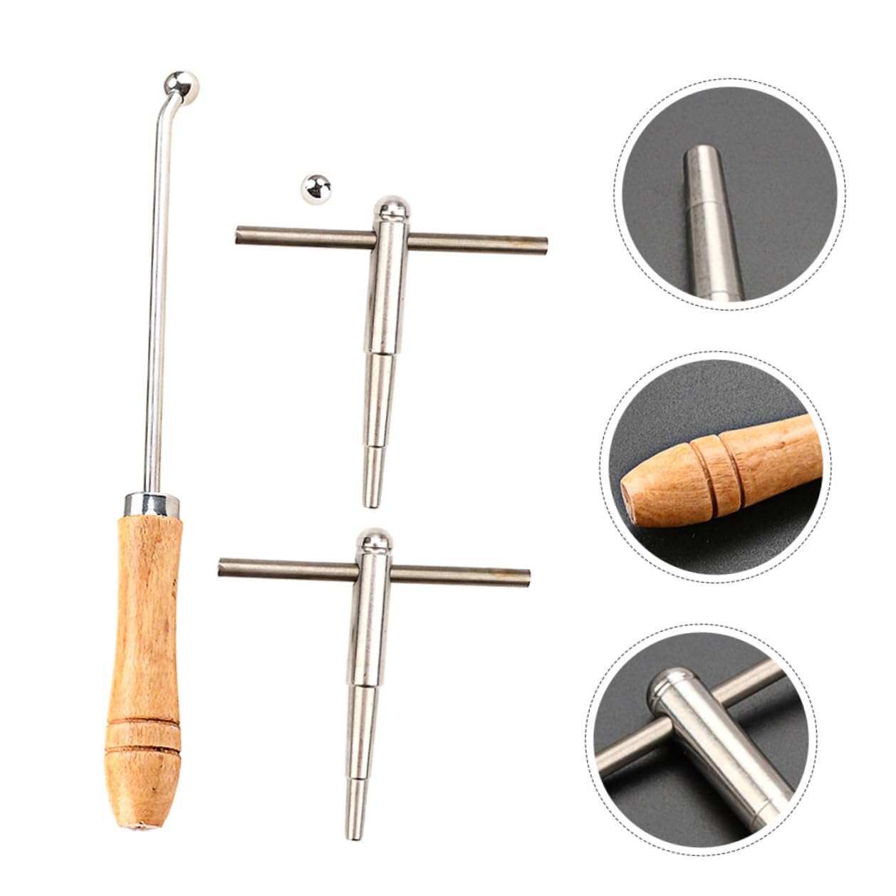 Cabilock Juego de Herramientas de Metal Accesorio Adecuado para Reparación y Ajuste para Instrumentos de Viento como Trompeta y Trombón para Estudiantes y Reparadores