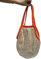 Vista 12 de Bolsa de malla de algodón reutilizable portátil organizador de bolsas de compras bolso de almacenamiento de frutas Nuevo (negro02)