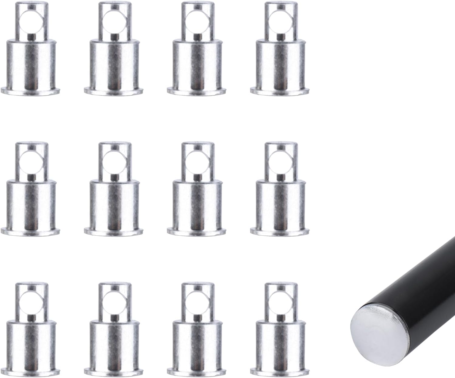 Aluminum Tent Pole End Tips Replacement, Flat Tent Pole End Caps