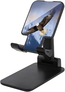 Bald Eagle Flying Folding Cell Phone Stand for Desk | Anti-Slip Base, Aluminum Alloy Portable Adjustable Phone Holder for 4-13in Phone Tablet Travel Office Desk Accessories & Gift