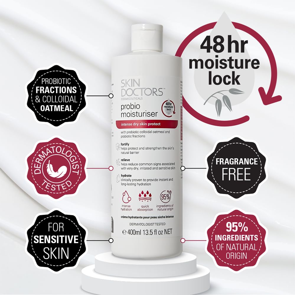 Skin Doctors UK Probio Moisturiser, 48-Hour Hydrating Body Lotion, Dermatologically Tested - Image 4