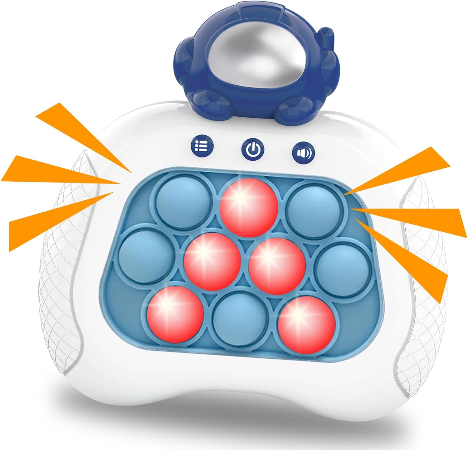 weirtoya Fast Push Game, Pop Bubble Fidget Toy Quick Push Light Up Popping Game Toys for Ages 4-12, Birthday Gifts for Boys & Girls & Teens (Astronaut)