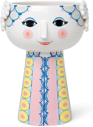 Bjørn Wiinblad Eva Vase | Hand-Painted Glazed Ceramic | Rose Pink | 9.3 in