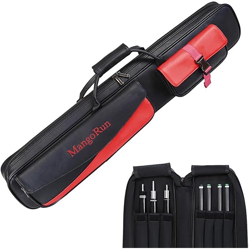 Pool Cue Case 4x4 with Backpack Straps Carrying Case for 4 Pool Cues