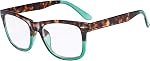 Eyekepper Women Men Reading Glasses Square Large Lenses Reader Spring-Hinges Eyeglasses
