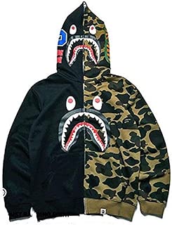 New Bathing Ape Jacket Shark Head Camo Full Zip Hoodie Long Sleeve Jacket - coolthings.us