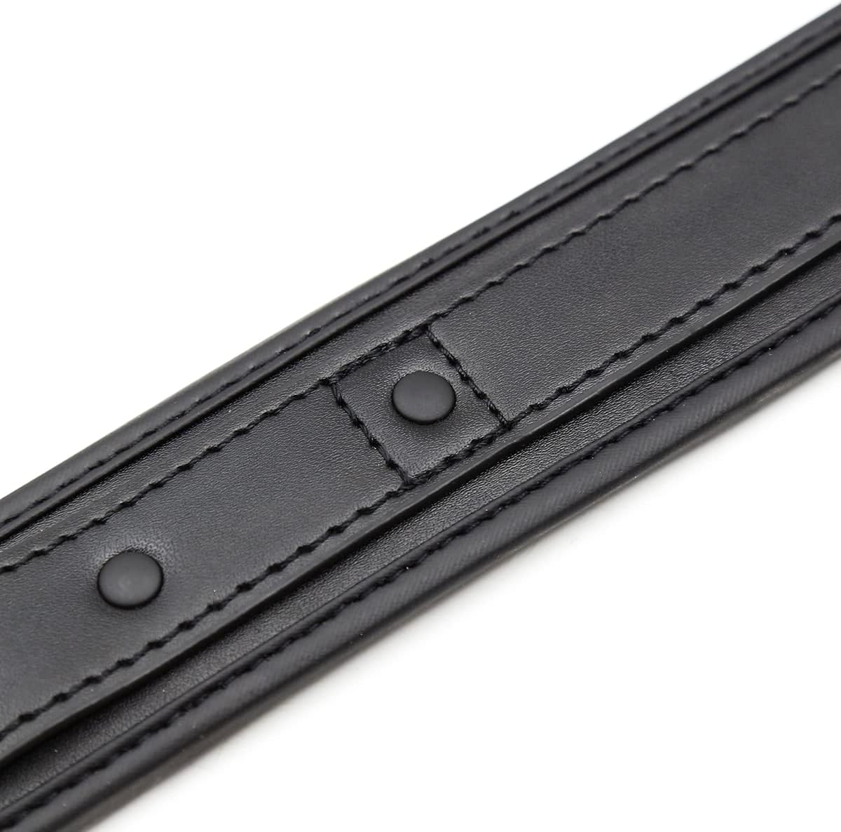 Padded PU Leather Sex Collar and Leash Set, Women and Men's Bondage Collar for BDSM Restraints Toys (Black-1)