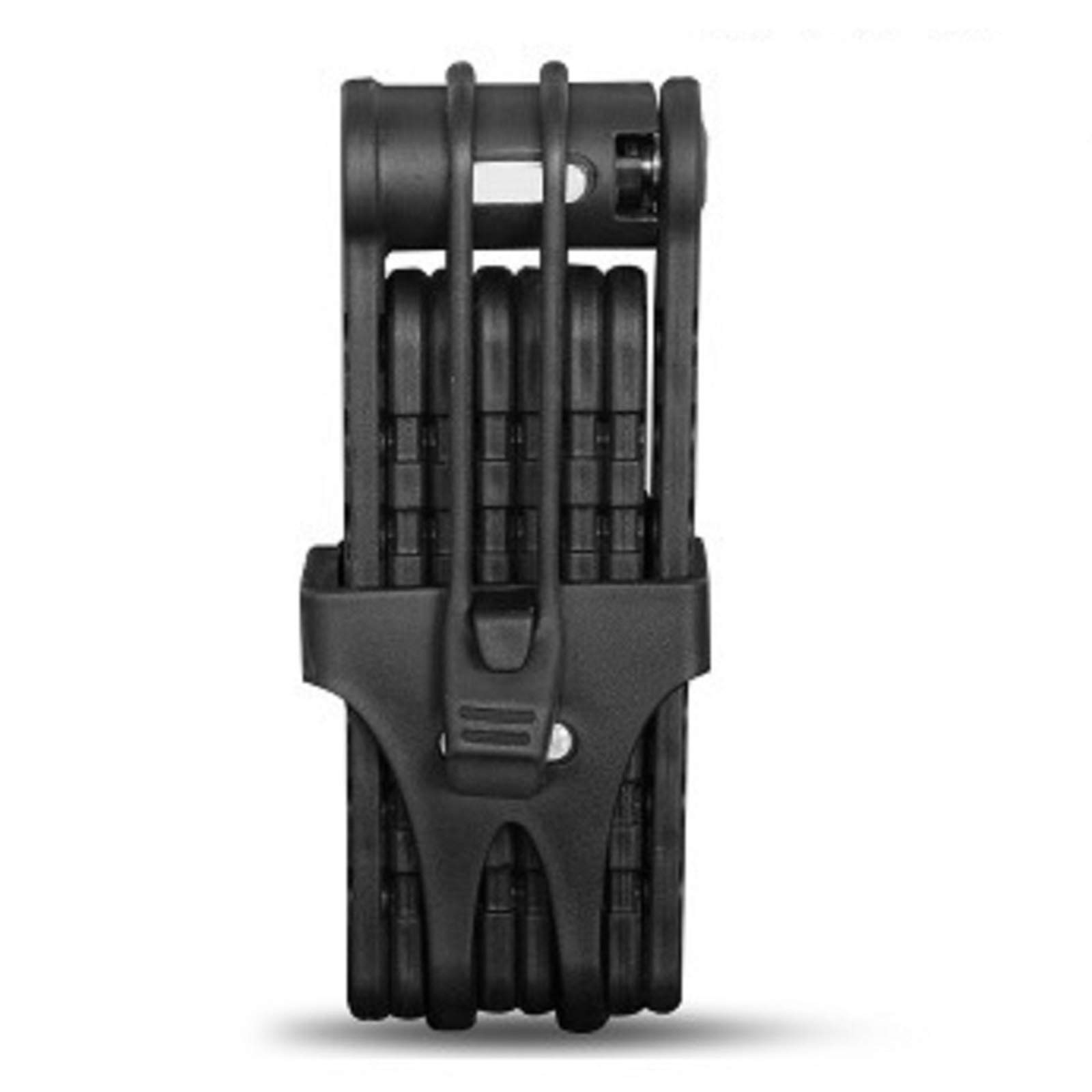 Serrure de Vélo Pliante Compacte-Serrure de Vélo de Montagne à 8 Sections-Serrure de Vélo Pliable Antivol Robuste,Black