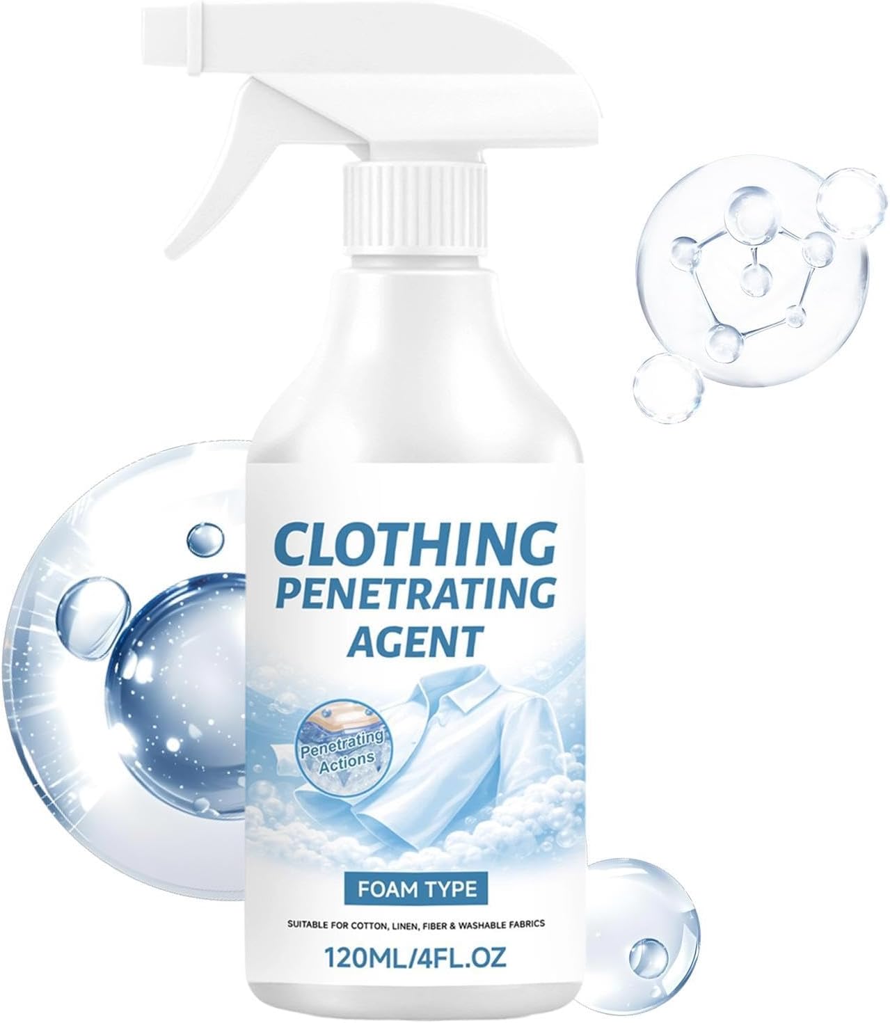 Clothing Cleaner Spray 120ml Laundry Stain Removal Penetrant