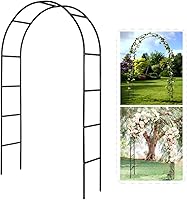LeJoy Garden Metal Pergola Arbor - 4.6ft Wide x 7.9ft High Easy Assembly for Climbing Plants, Weddings & Garden Arch Decor