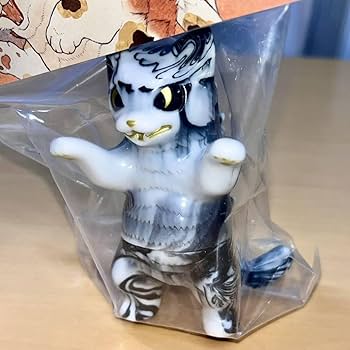 Amazon.co.jp: 小夏屋 ネゴラ マーブル 黒×白 ② こなつ ソフビ