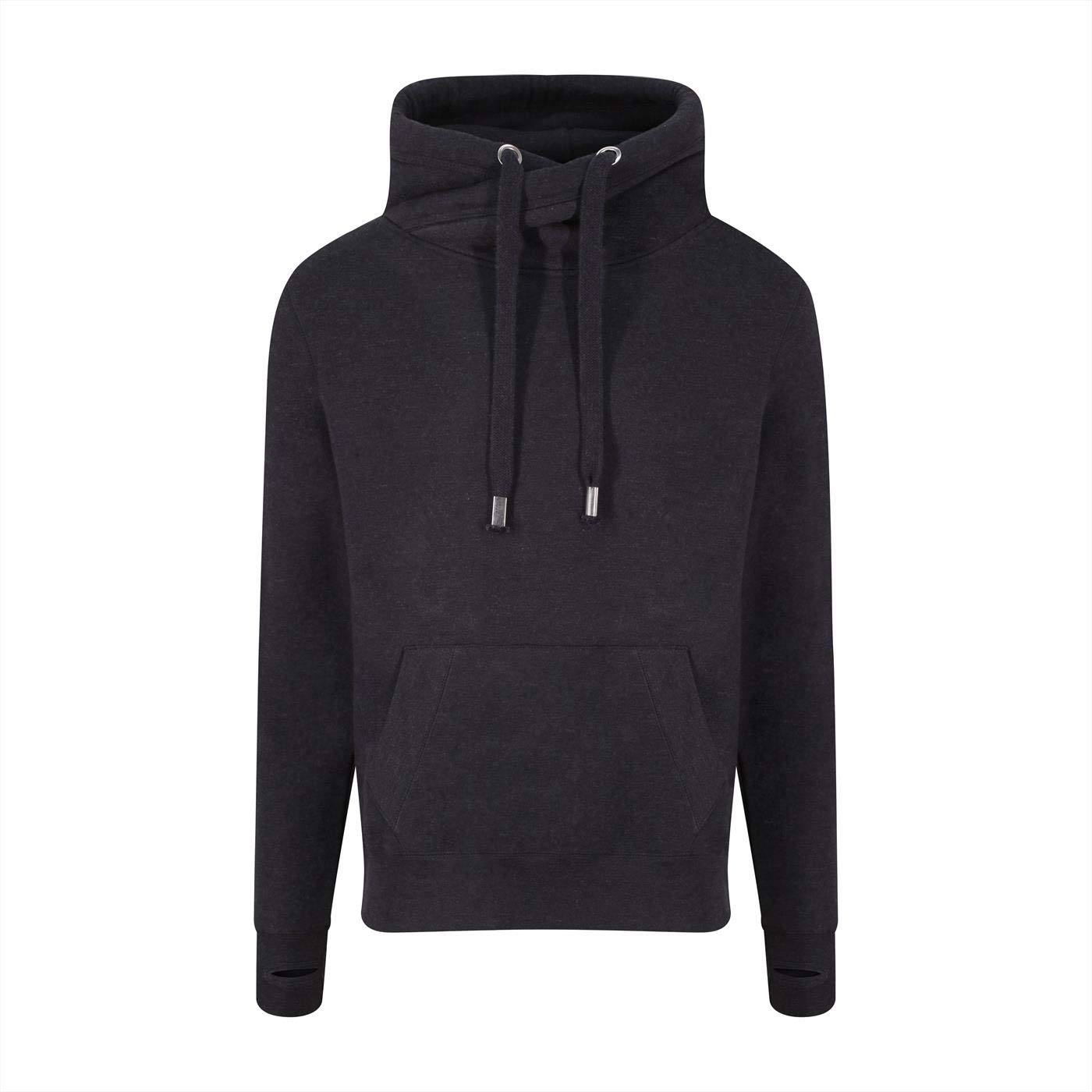 AWDis Just Hoods JH021 Unisex Cross Neck Hoodie - Black Smoke - 2XL