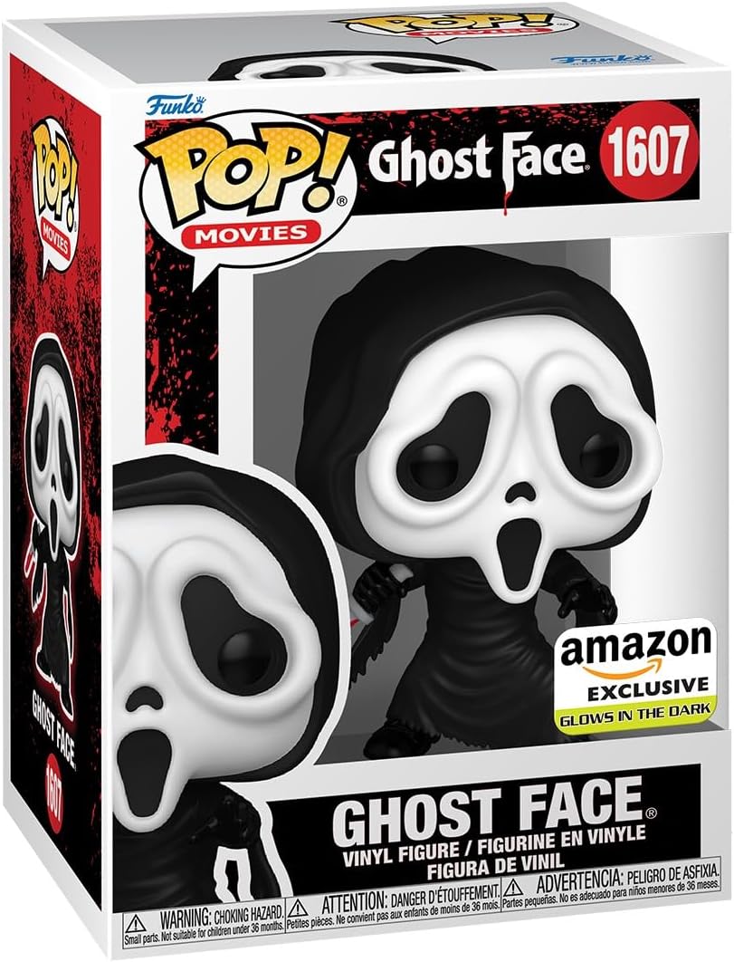 Funko Pop! Movies: Ghostface - Glow in the Dark - Amazon Exclusive - Collectible Vinyl Figure - Gift Idea - Official Merchandise - Toys for Children and Adults