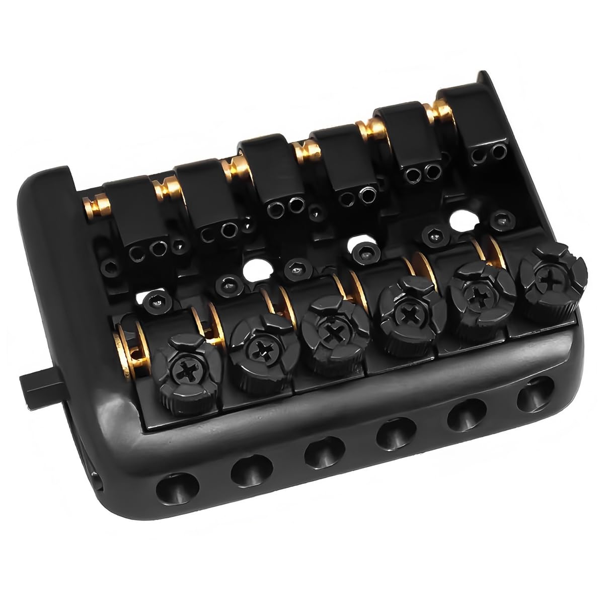 Grobo Puente sin cabeza de cuerda y cabezales de máquina, cordal de puente de guitarra sin cabeza, para reemplazo de guitarra eléctrica