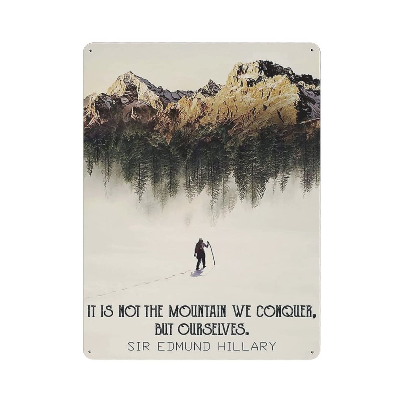 AOOEDM It IsThe Mountain We Conquer Metal Sign for Home Coffee Garage Wall Decor Vintage Poster Bar Signs for Home Bar Retro Metal Tin Sign