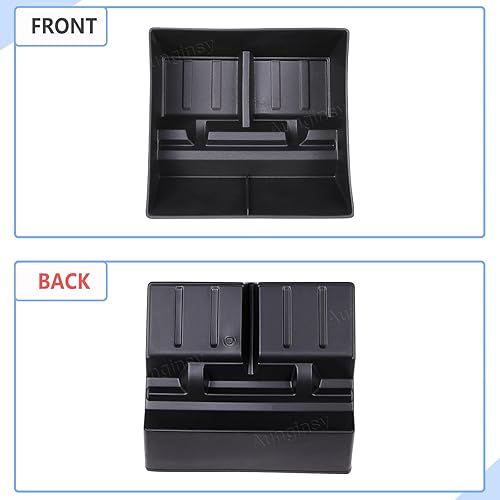 Miniatura 7 de Aunginsy Caja de almacenamiento de consola central inferior para automóvil compatible con Toyota Tundra 2022-2025 Bandeja organizadora de engranajes