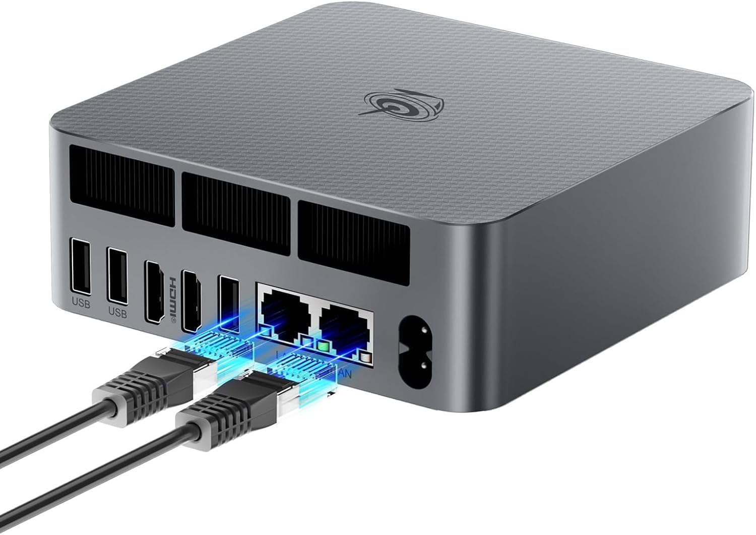 Beelink EQR6 Mini PC Windows 11 Pro, AMD Mini PC, Ryzen 5 6600U (6C/12T fino a 4,5Ghz), 32GB LPDDR5 500GB M.2 PCIe4.0 SSD, 4K Dual Display, Dual HDMI, Dual 1000M LAN, WiFi6, BT5.2