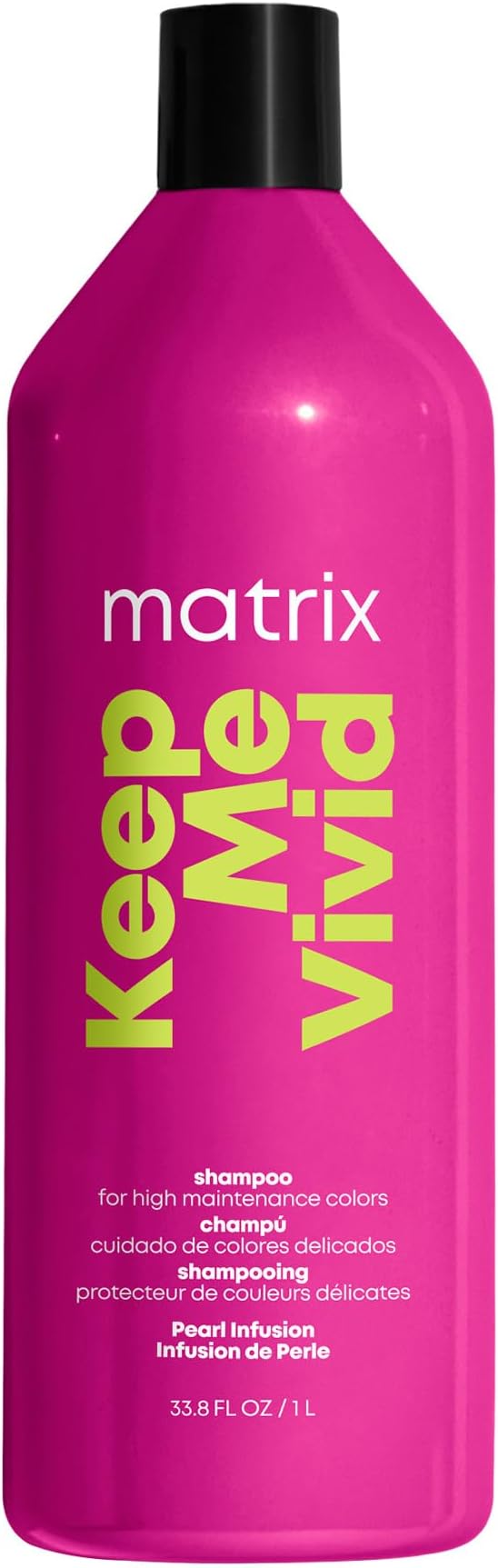 Matrix Keep Me Vivid Shampoo - Prolongs Color Vibrancy, Prevents Fading & Enhances Shine, Sulfate-Free, For Dry Color Treated Hair, Salon Professional Shampoo