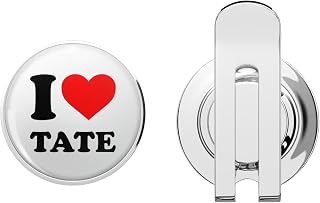 I Love Tate Golf Hat Clip with Magnetic Ball Marker