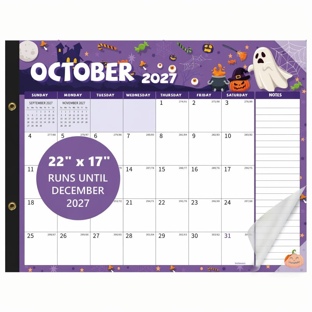 Calendario da scrivania 2025-2026, grande calendario da scrivania da ottobre 2025 a dicembre 2026, planner accademico con simpatici temi mensili dei cartoni animati, copertura impermeabile