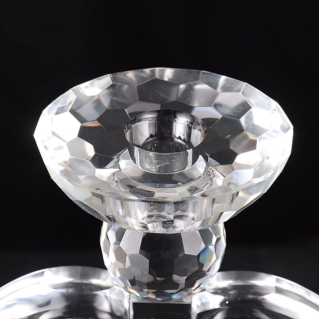 Moderne Kerzenhalter, Kerzenhalter aus Kristallglas, 3-Armiger konischer Kerzenständer, Kandelaber für Tischdekoration, Hochzeit, Weihnachten, Heimdekoration, Heimdekoration