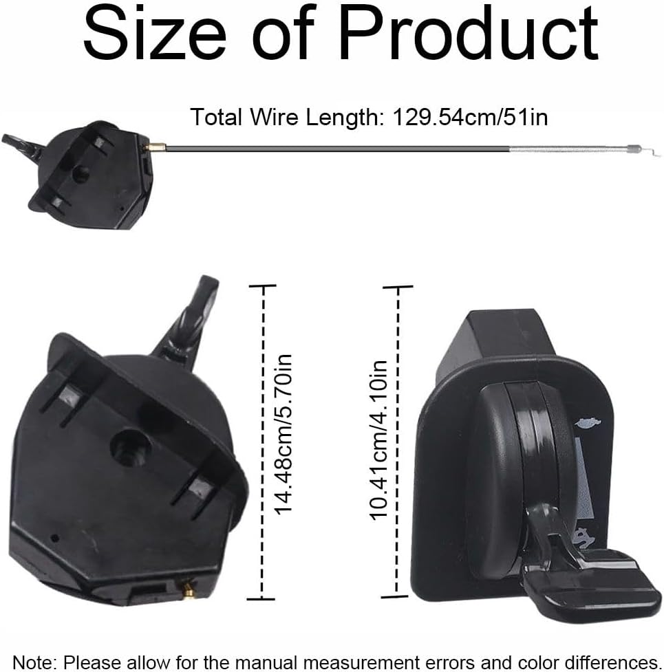 Heavy Duty Smooth Operation Throttle Choke Control Cable Wear Resistant Replacement Line with Handle Easy DIY Installation for ZT1-42 ZT1-50 ZTS2-60 Lawn Mowers