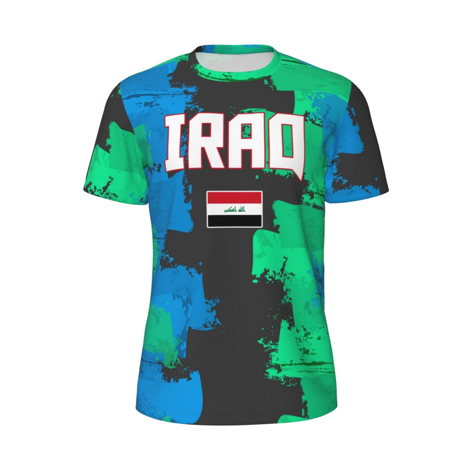 DABOYOZHZH Iraq Flag Cool Iraqans (72) Sports Jersey Mesh T-Shirt 3D Print for Running Cycling Soccer Tennis Fitness Climbing Shirts