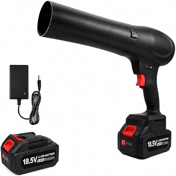 Souffleur de feuilles sans fil LithiCraft, moteur brushless 130 000 tr/min, batterie 3000 mAh, buse prolongée