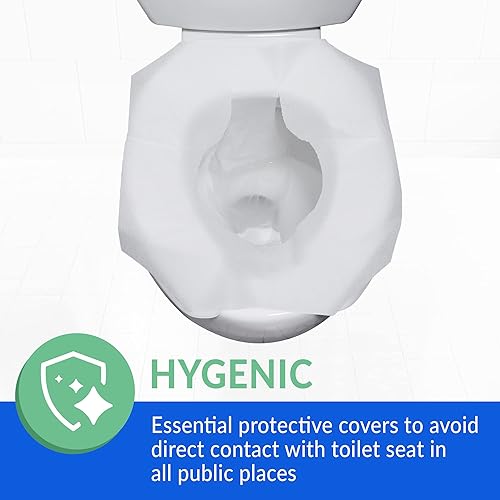 Miniatura 4 de Reli. Fundas de asiento de inodoro (2000 unidades, 8 paquetes de 250)  Funda desechable para asiento de inodoro  Desechable  14 x 16 pulgadas