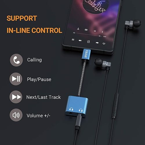 Miniatura 7 de Cubilux Adaptador de auriculares dual USB C, tipo C a doble divisor de audio de auriculares de 0.138 in compatible con iPhone 15+15 Pro Max, iPad 10