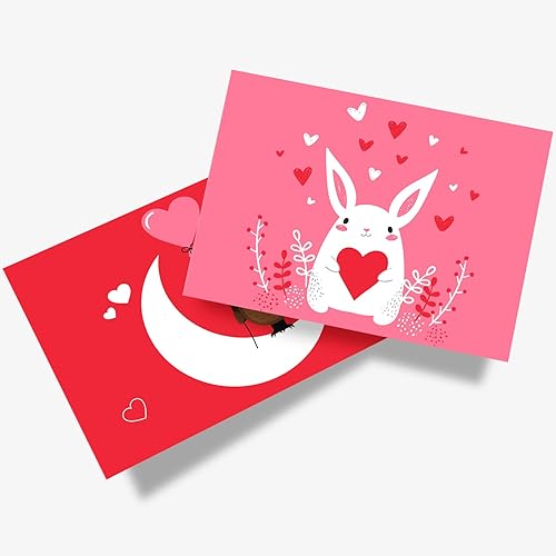 Miniatura 4 de Dynamico Papel de cartulina de color rojo y rosa para el día de San Valentín para artes y manualidades, invitaciones, tarjetas de felicitación,