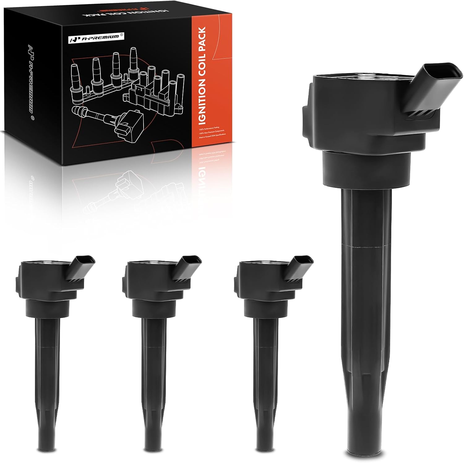 A-Premium Engine Ignition Coil Pack Compatible with Hyundai Venue 2020-2021, 1.6L, 4-PC Set