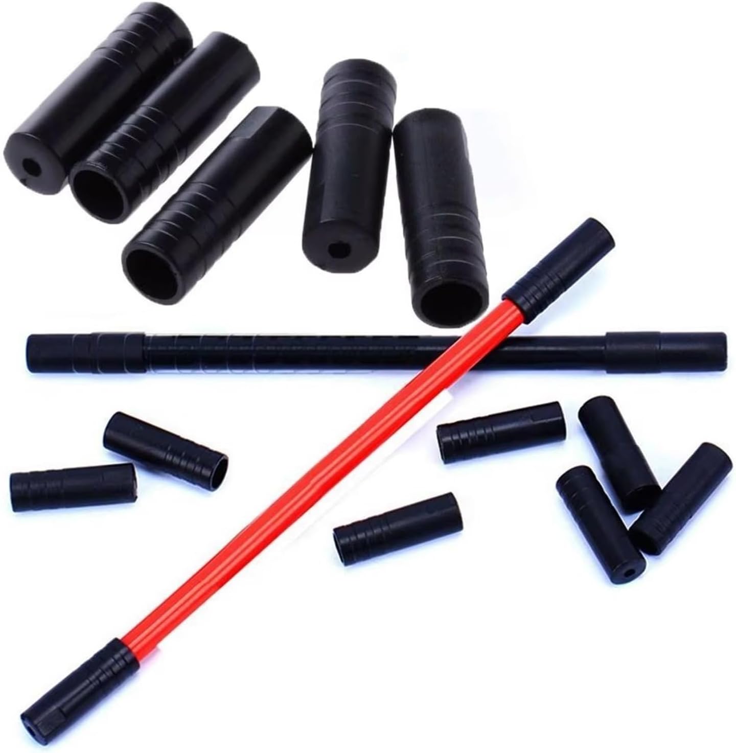 300 Pcs MTB Bike Bicycle Shift/Brake Outer Cable End Caps Tips Crimps Plastic Brake Gear Shift Cover Accessories