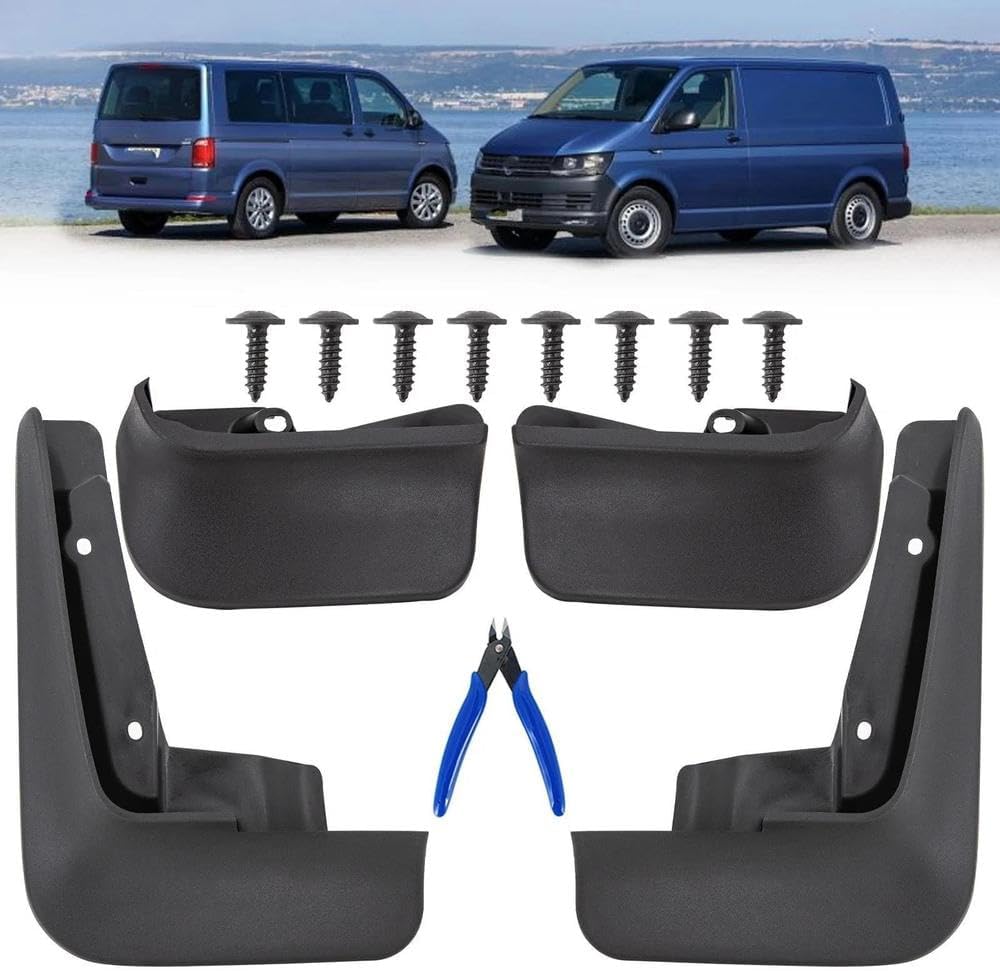 Auto Parts 4pcs Car Mud Flaps Splash Guards Mudflaps for Transporter T6 T6.1 for Caravelle for Multivan for Kombi 2015-2021